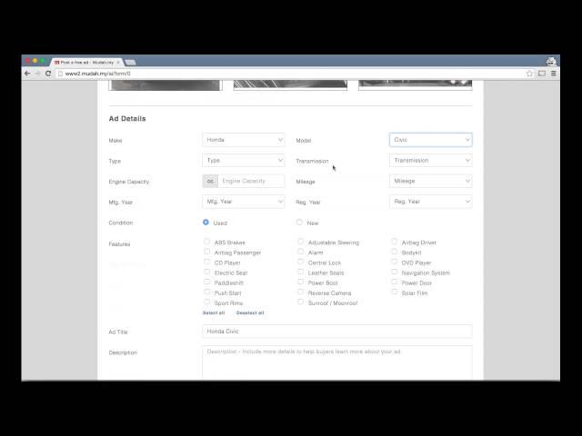 How to post your ad in Mudah.my - A walk through tutorial