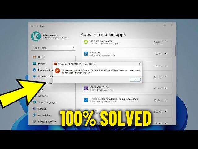 Can't Uninstall "Program , game , App" Windows cannot find Uninstall.exe Unins000.exe - How To Fix 