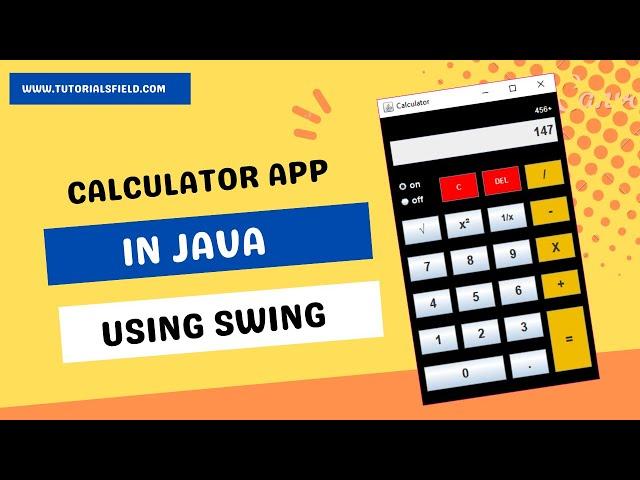 Calculator Program in Java Swing / JFrame | Calculator Application Using Java with Source Code