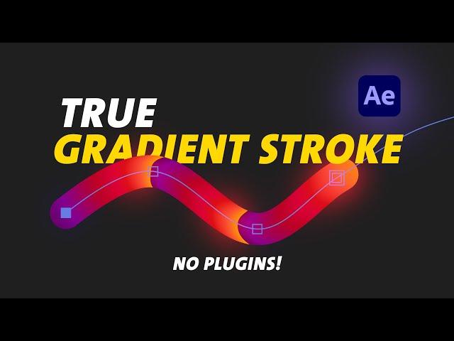 FINALLY a TRUE GRADIENT STROKE Along a Path | Easy After Effects Tutorial | No Plugins!