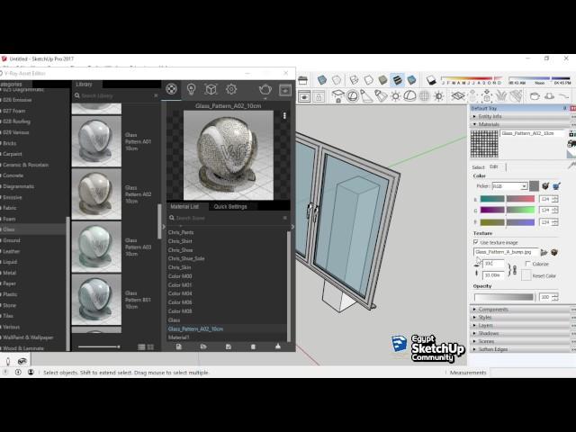 Glass Transparency | V-Ray material | SketchUp