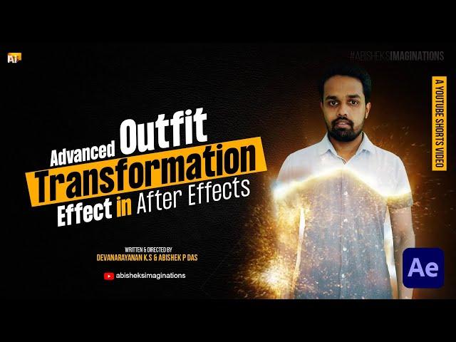 Advanced Outfit Transformation Effect in After Effects | #shorts | Abishek's Imaginations