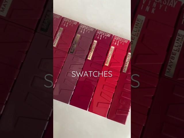 Maybelline Vinyl Ink Liquid Lipstick Swatches | All 8 Shades #Shorts