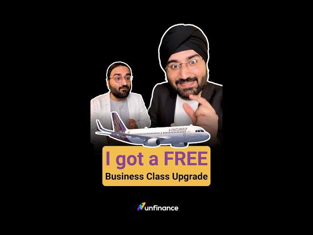 I got a FREE Business class upgrade on my flight! #unfinance #shorts