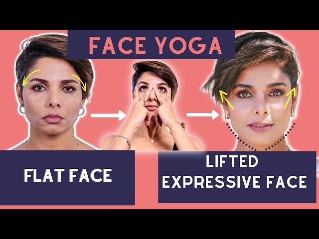 How to Turn a Flat NON-EXPRESSIVE FACE into an EXPRESSIVE FACE with 3 FACE YOGA Exercises