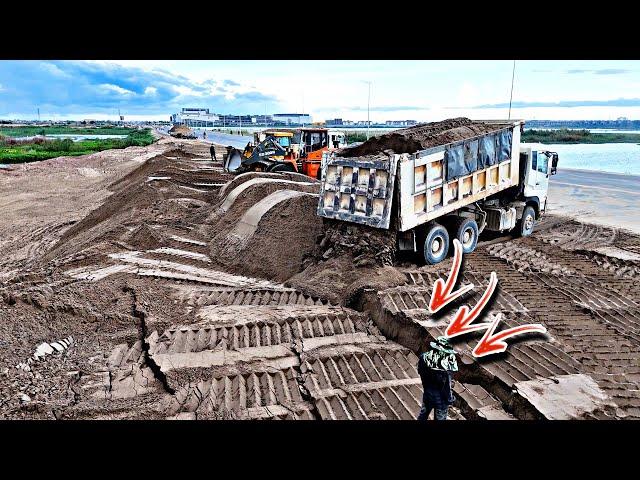 Part 2 Is Fantastic Bulldozer, Wheel Loader & Dump Truck Filling The Sand Operators