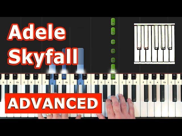 Adele - Skyfall - Piano Tutorial Easy (James Bond) - Sheet Music (Synthesia)