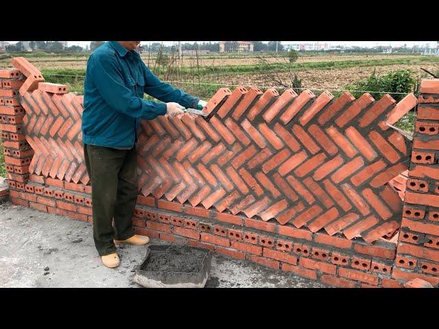 Amazing Creative Unique Brick Wall Construction Worker Made From Bricks And Cement - Garden Fence