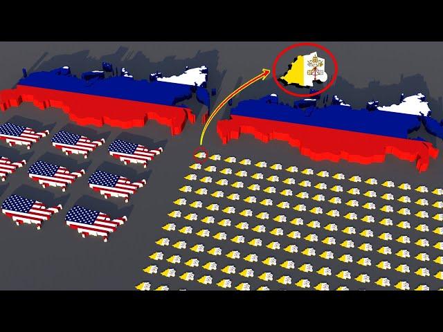 Countries size comparison VS Russia