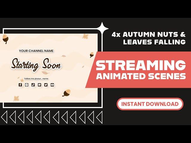 Autumn Twitch Animated Scenes with Falling Nuts Animation | #twitch #screens