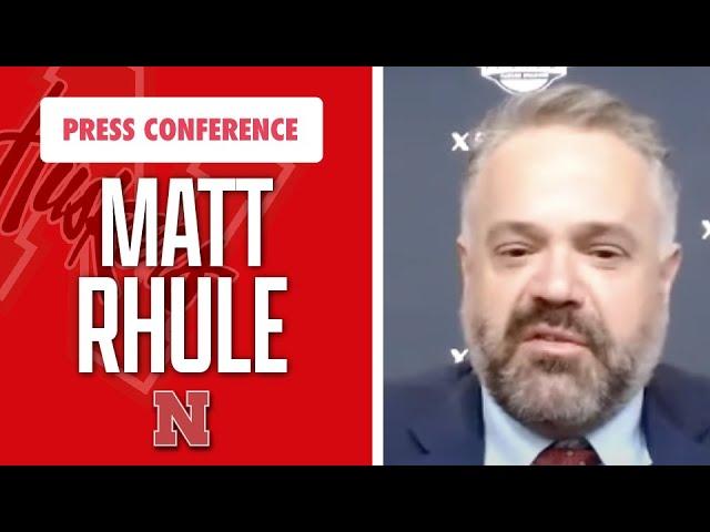 Nebraska football head coach Matt Rhule meets with the media ahead of bowl game vs. Boston College