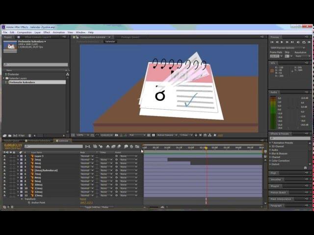 After Effects - Easy Calendar flip