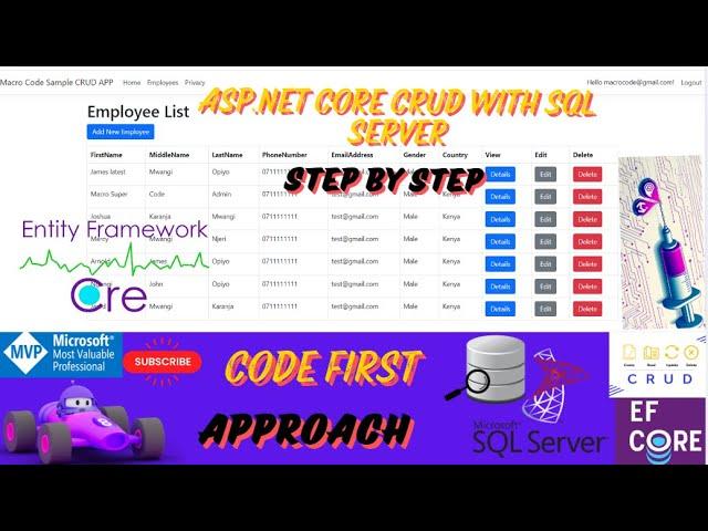 ASP.NET Core MVC CRUD Operations using .NET 8 and Entity Framework Core - MVC For Beginners Tutorial