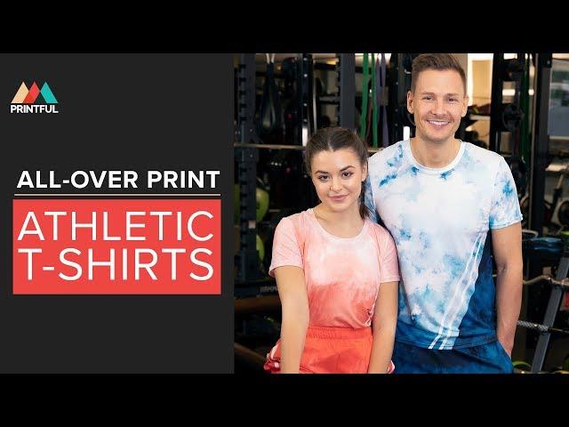 Custom All-Over Print Athletic T-Shirts: Printful Print On Demand Athleticwear