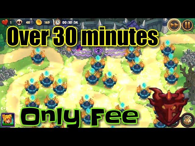 Realm Defense World 1 Endless Mode over 30 minutes with only Fee