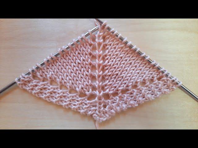 How to knit a shawl from one loop with needles