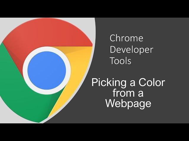 Picking a Color from a Webpage with Chrome Developer Tools