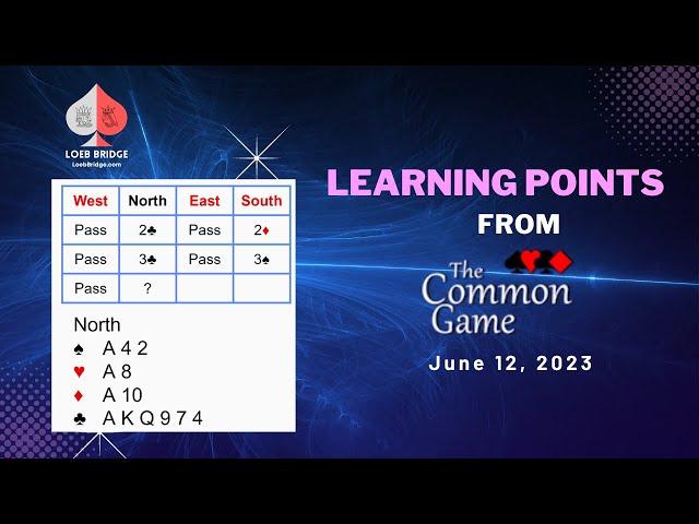 Learning Points from The Common Game, 6/12/23