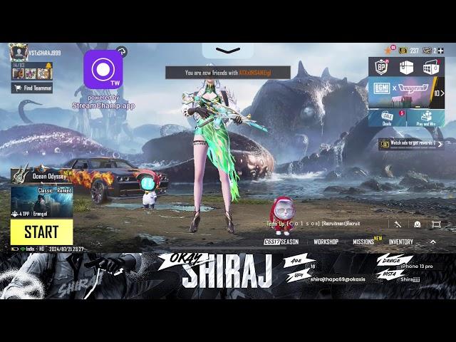 SCRIMS LIVE | THANKS FOR 10k | BGMI LIVE | okaySHiRAJ iS LiVE