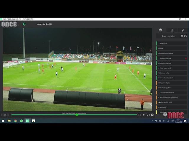 Football analysis with Once Video Analyser PRO