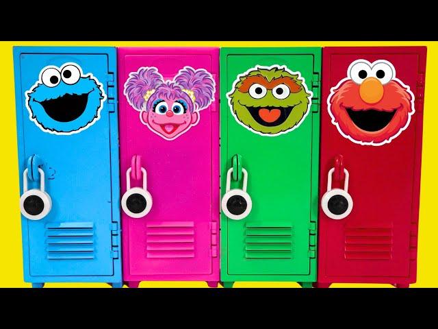 Sesame Street Back to School Locker Organization with Elmo and Cookie Monster