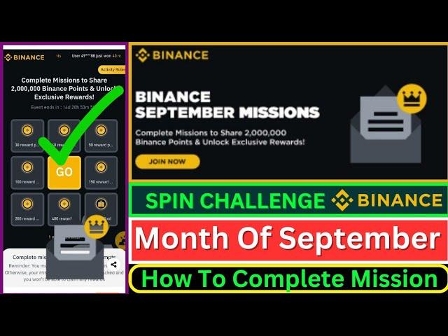 Spin and Win Binance Points | Complete Missions & Claim Rewards | Binance Monthly Missions