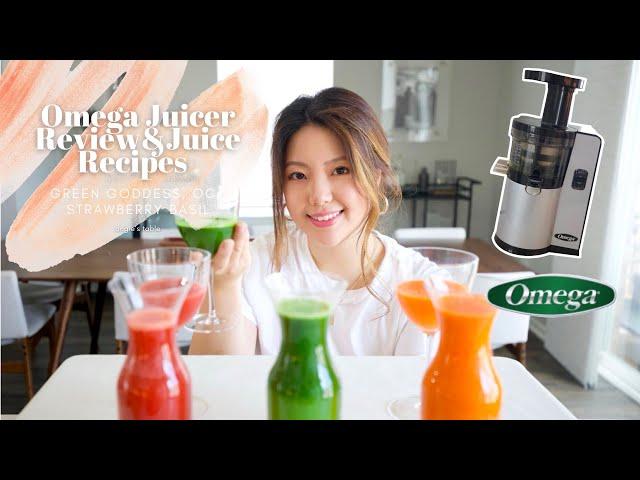 Omega VSJ843QS Juicer Review & Juice Recipes (Green Juice, Carrot Juice, Strawberry Basil Juice)