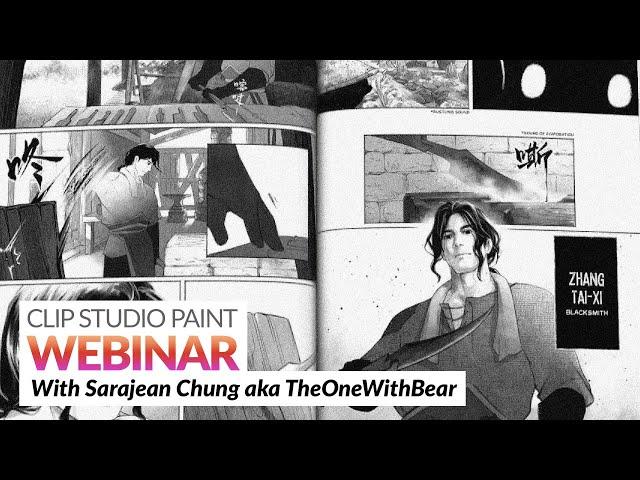 Webinar  – Creating and utilizing assets for comics in Clip Studio Paint with Sarajean Chung