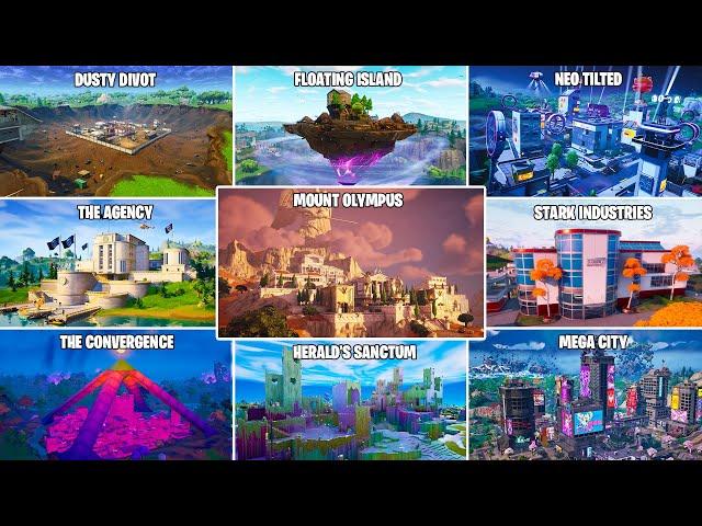 Evolution of Fortnite Season Themed POIs (Season 4 - Season 29)