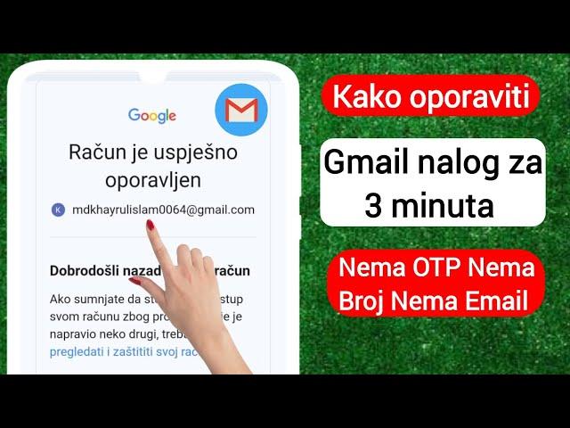 Kako oporaviti Gmail nalog |  Google Account Recovery (2024) | Oporavak Gmail naloga