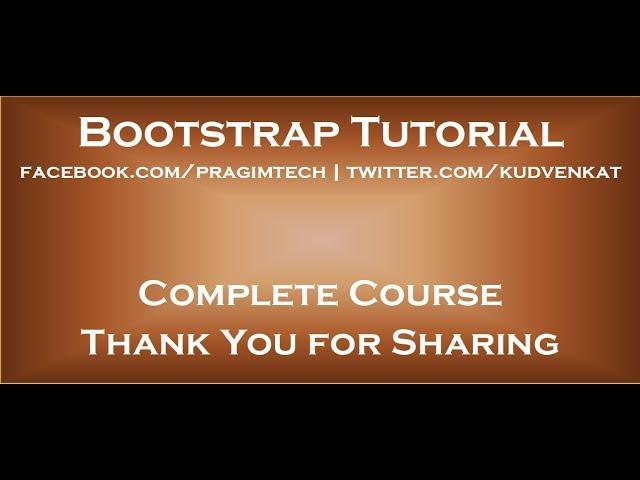 Bootstrap tutorial for beginners