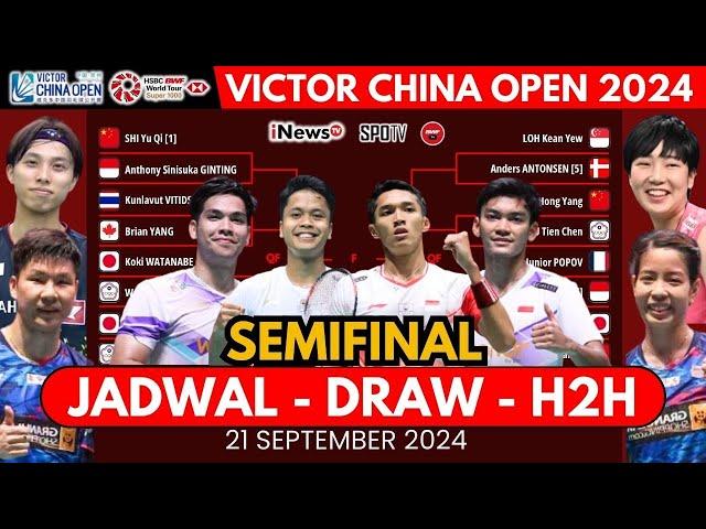 Jadwal Semifinal China Open 2024, Hari 5