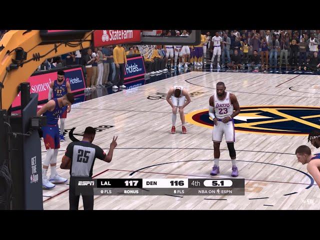 NBA 2K25 Ultra Modded Pre Season | LAKERS vs NUGGETS FULL GAME HIGHLIGHTS