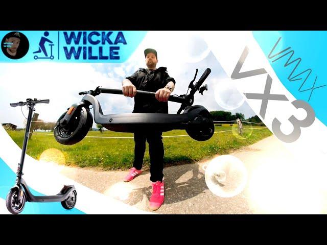 VMAX VX3, komfortabler e-Scooter mit Strassenzulassung, 10", 120kg Zuladung, Designhighlight mit ABE