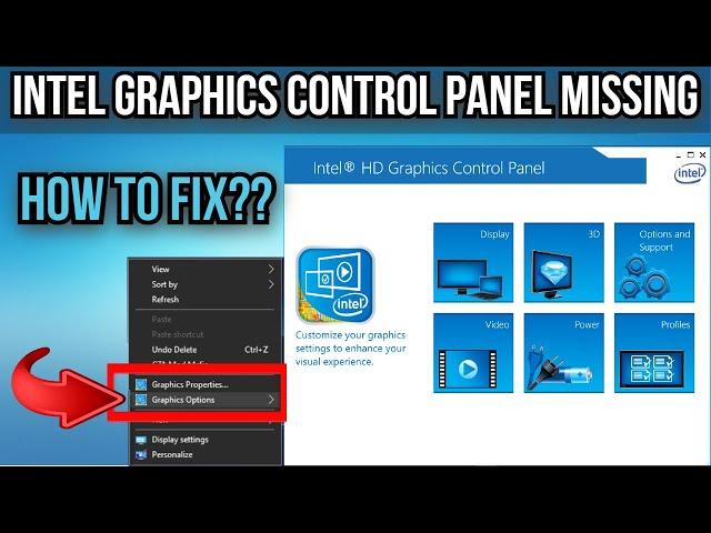 Intel HD Graphics Control Panel Missing | Intel Graphics Missing From Desktop Right Click | Latest