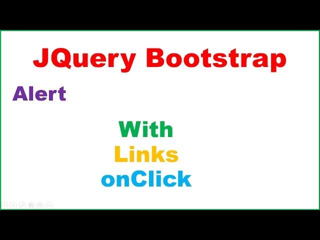 JQuery Bootstrap 4 Ep.03 : Alert Componets -With links and OnClick