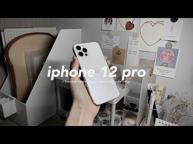 an iphone 12 pro silver re-unboxing & accessories