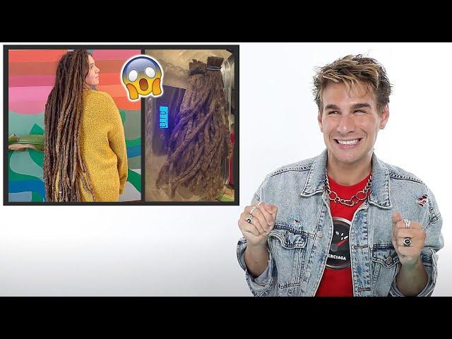 Hairdresser Reacts To People Removing Their Waist Length Dreadlocks