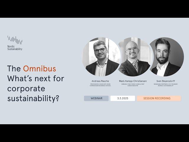 The Omnibus: What's next for corporate sustainability?