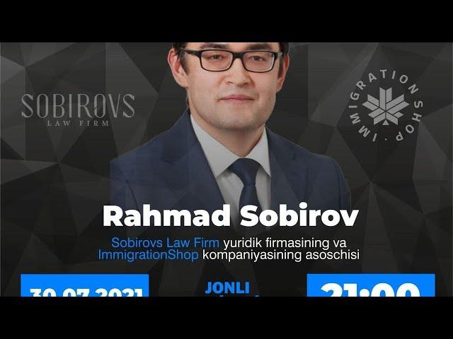 Rahmadjon Sobirov - Sobirovs Law Firm (Kanada) yuridik firmasi asoschisi