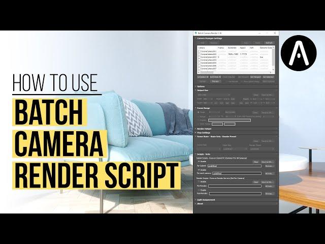 How to use BatchCam Render Script for 3ds max and corona renderer to render multiple cameras