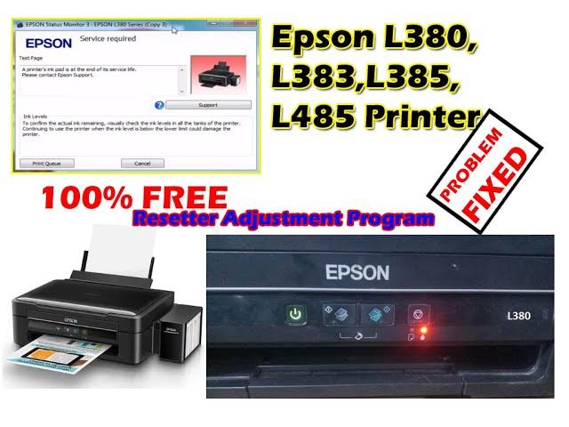 Epson  L380 Printer Service Required Solution I Epson L380 Red Light Blinking Problem Solution