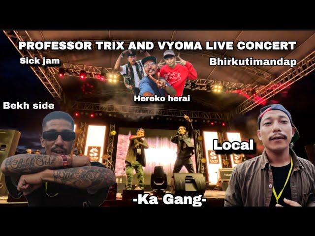 Professor Trix and Vyoma Live Performance at Bhirkutimandap - HipHop Mandal