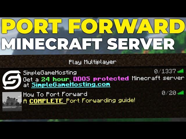 How To Port Forward Minecraft Server (2024)