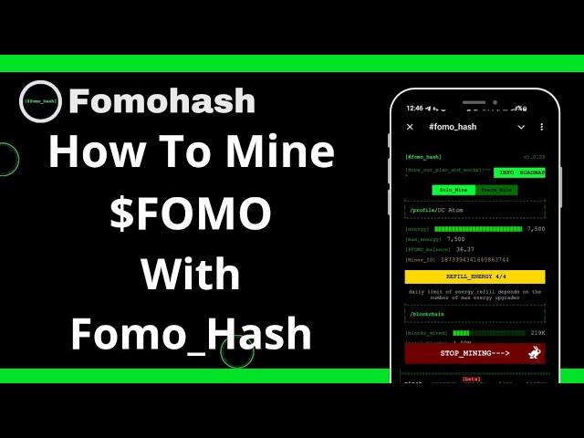 How To Mine $FOMO (FomoHash)