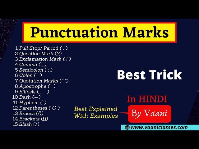 Punctuation | All Punctuation Marks In English Grammar | In Hindi | E4English©