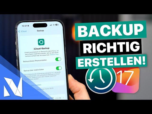 iPhone Backup erstellen (iCloud, Finder, iTunes) mit iOS 17! (2024) | Nils-Hendrik Welk