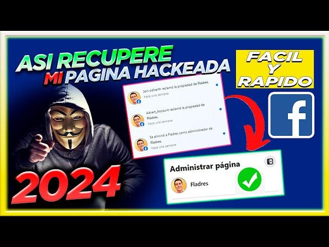 Como recuperar TU pagina de FACEBOOK hackeado 2024  RECUPERAR PAGINA de Facebook HACKEADA o PERDIDA