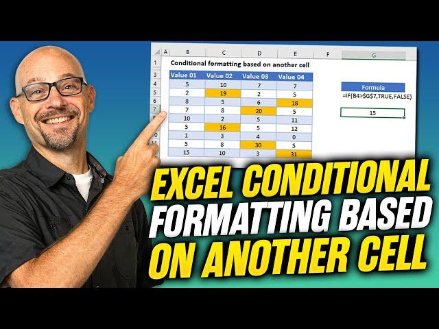 Excel How To: Format Cells Based on Another Cell Value with Conditional Formatting