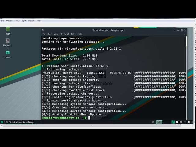 How to Install VirtualBox Guest Addition Tools in Linux Manjaro 18.0
